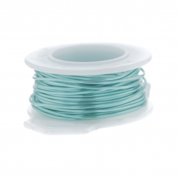 20 Gauge Round Silver Plated Sea Foam Copper Craft Wire - 18 ft