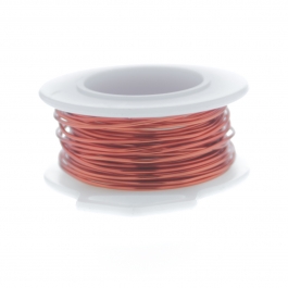 20 Gauge Round Silver Plated Orange Copper Craft Wire - 18 ft