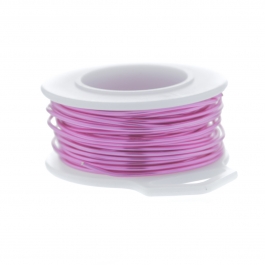 18 Gauge Round Silver Plated Hot Pink Copper Craft Wire - 12 ft