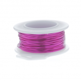 30 Gauge Round Silver Plated Fuchsia Copper Craft Wire - 90 ft