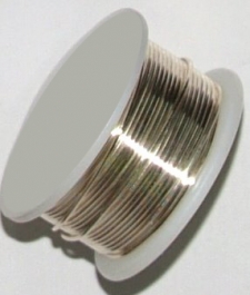 21 Gauge Half Round Silver Plated Silver Copper Craft Wire - 12 ft