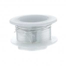 24 Gauge Round Silver Plated Silver Copper Craft Wire - 60 ft