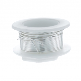 32 Gauge Round Silver Plated Silver Copper Craft Wire - 150 ft