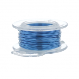 24 Gauge Round Silver Plated American Blue Copper Craft Wire - 60 ft