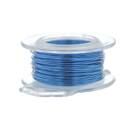 26 Gauge Round Silver Plated American Blue Copper Craft Wire - 90 ft