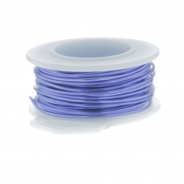 18 Gauge Round Silver Plated Lavender Copper Craft Wire - 12 ft