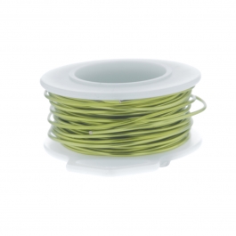 20 Gauge Round Silver Plated Peridot Copper Craft Wire - 25 ft