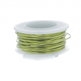 28 Gauge Round Silver Plated Peridot Copper Craft Wire - 45 ft