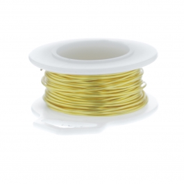 28 Gauge Round Silver Plated Yellow Copper Craft Wire - 120 ft
