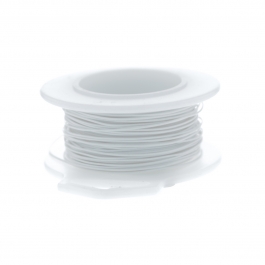 26 Gauge Round Silver Plated Ultra White Copper Craft Wire - 90 ft