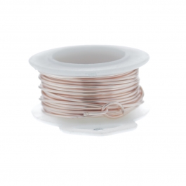 18 Gauge Round Silver Plated Rose Gold Copper Craft Wire - 20 ft