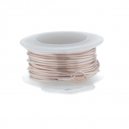 20 Gauge Round Silver Plated Rose Gold Copper Craft Wire - 18 ft