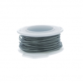 24 Gauge Round Silver Plated Hematite Copper Craft Wire - 100ft