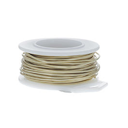 28 Gauge Round Yellow Brass Craft Wire - 120 ft