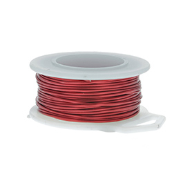 24 Gauge Round Red Enameled Craft Wire - 60 ft