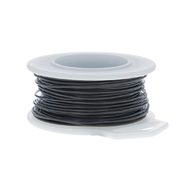 28 Gauge Round Black Enameled Craft Wire - 120 ft