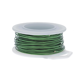 16 Gauge Round Green Enameled Craft Wire - 15 ft