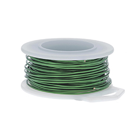30 Gauge Round Green Enameled Craft Wire - 150 ft