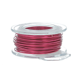 18 Gauge Round Magenta Enameled Craft Wire - 21 ft