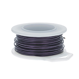 20 Gauge Round Purple Enameled Craft Wire - 30 ft