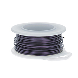 28 Gauge Round Purple Enameled Craft Wire - 120 ft