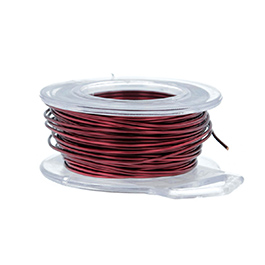 18 Gauge Round Burgundy Enameled Craft Wire - 21 ft