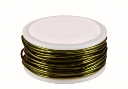28 Gauge Round Olive Enameled Craft Wire - 120ft
