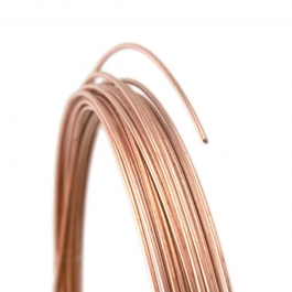 21 Gauge Round Half Hard 14/20 Rose Gold Filled Wire