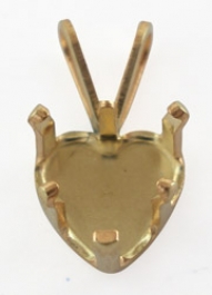 4x4mm Gold Filled Heart Pendant Snapset PK 1