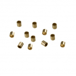 2 x 2mm Gold Filled Tube Crimp Beads -  Pack of 10