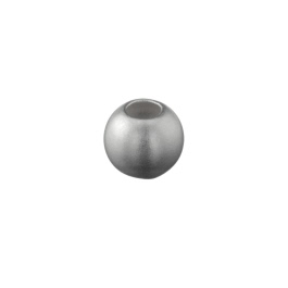 Sterling Silver Matte Finish Beads 5 mm - Pack of 10