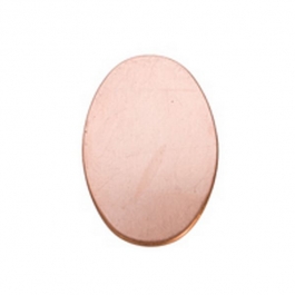 Copper Shape, Oval, 17/32 by 23/32 Inch, 6 Pieces