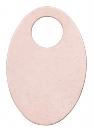 18ga COPPER OVAL WASHER, 1 3/16" X 3/4"- PK/6