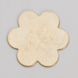 Brass 6-Petal Flower, 24 Gauge, 7/8 Inch, Pack of 6