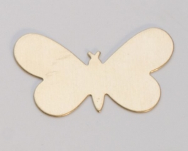 Brass Butterfly, 24 Gauge, 1-5/16 by 3/4 Inch, Pack of 6