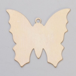 Brass Butterfly with Ring, 24 Gauge, 1-3/8 by 1-1/4 Inch, Pack of 6