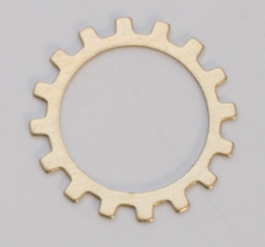 Brass Open Gear, 24 Gauge, 3/4 Inch, Pack of 6