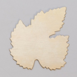 Brass Leaf, 24 Gauge, 40 Millimeters, Pack of 6