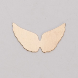 BRASS 24ga - ANGEL WINGS - Pack of 6