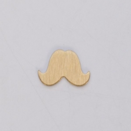 BRASS 24ga - SMALL MUSTACHE - Pack of 6