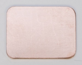 Copper Rectangle, 24 Gauge, 3/4 by 1 Inch, Pack of 6