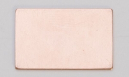 Copper Rectangle, 24 Gauge, 1/2 by 7/8 Inch, Pack of 6