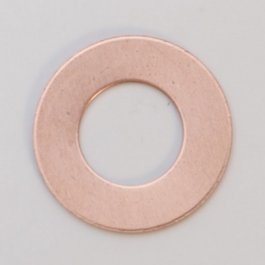 Copper Washer, 24 Gauge, 3/4 Inch, Pack of 6