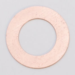 Copper Washer, 24 Gauge, 1-1/4 Inch, Pack of 6