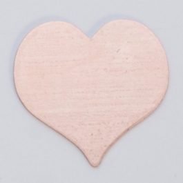 Copper Heart, 24 Gauge, 13/16 by 7/8 Inch, Pack of 6