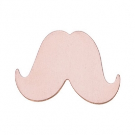 COPPER 24ga - LARGE MUSTACHE - Pack of 6