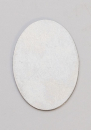Nickel Silver Oval with Ring, 24 Gauge, 1-1/8 by 5/8 Inch, Pack of 6