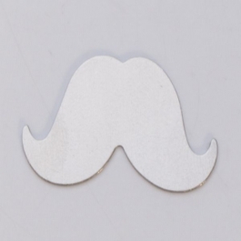 NICKEL SILVER - 24ga - LARGE MUSTACHE - Pack of 6