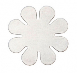 SILVER FILLED 24GA- 1"  8 PETAL FLOWER- PK/2