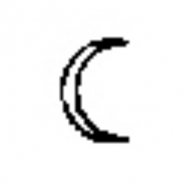 Design Stamp, Contemporary, Crescent Moon